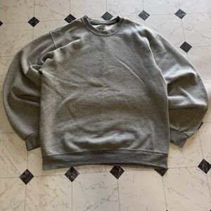 Fruit of the Loom Heather Gray Crewneck Sweatshirt Men's Medium Fleece Pullover